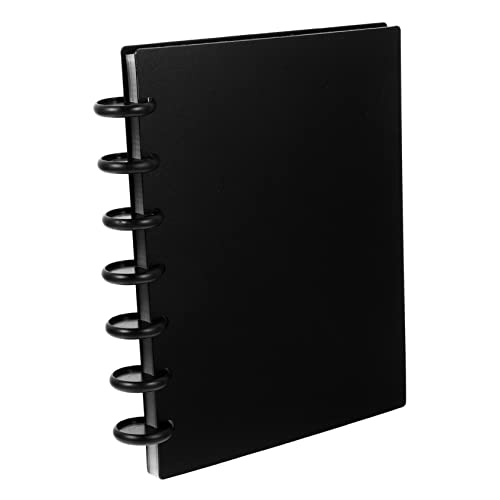TOGEVAL Fotoalbum mit Seiten Schwarzes Mini Fotokarten Album mit Pilzverschluss Langlebig und DIY Fähig Geeignet für Familienfotos und Besondere Anlässe von TOGEVAL