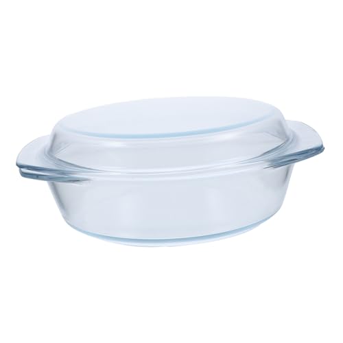 TOGEVAL Glas Auflaufform mit Deckel und Griffen Mikrowellengeeignete Runde Glas Schüssel Hitzebeständig Spülmaschinenfest Transparente Servierschale für Haushalt und Küche TOGEVAL Glas Auflaufform mit Deckel und Griffen Mikrowellengeeignete Runde Glas Schüssel Hitzebeständig Spülmaschinenfest Transparente Servierschale für Haushalt und Küche von TOGEVAL