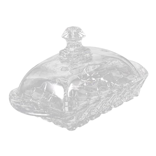 TOGEVAL Glas Butterdose mit Deckel Transparente Aufbewahrungsbox aus Hochwertigem Glas Frischhaltend und Hygienisch Butterhalter für Kühlschrank und Küchenaufbewahrung Stilvolles Design von TOGEVAL