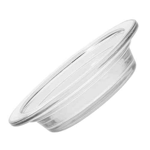 TOGEVAL Glas Duftlampe Ersatzschale Transparent Wax Heater Dish Aromatherapie Teller Hitzebeständig Vielseitig für Ätherische Öle und Wachsschmelzer von TOGEVAL