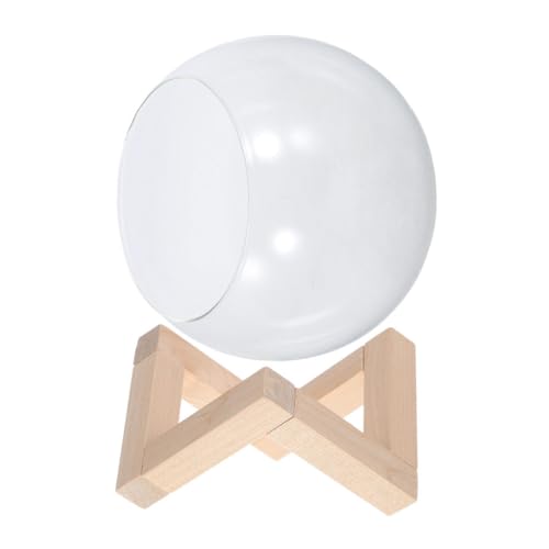 TOGEVAL Glas Terrarium mit Holzständer Hydroponische Pflanzvase für Sukkulenten Mikrolandschaft Pflanzenvermehrung Desktop Glas Pflanzgefäß Leicht Dekorativ von TOGEVAL