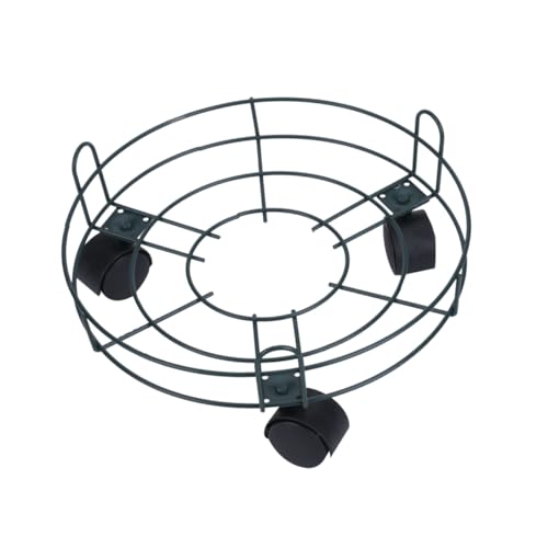 TOGEVAL Mobile Metall-pflanztopfplatte Stabiles Blumentopf-lagerregal Pflanztopfhalter Mit Großes Blumentopf-tablett Kleine Pflanztopfplatte Bewegliches Pflanztopftablett Für von TOGEVAL