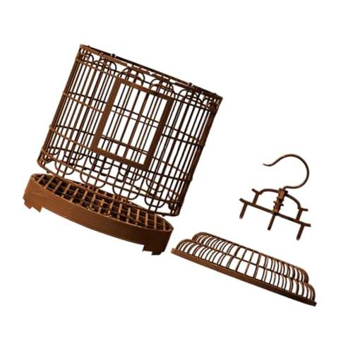 TOGEVAL Großer Vogelkäfig Kunststoff Reisekäfig mit Geräumiger Villa Leicht Tragbar Hygienisch für Wellensittiche Nymphensittiche und Perlvögel Geeignet von TOGEVAL