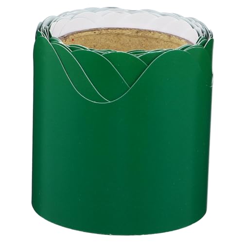 TOGEVAL Grüne Blackboard Border Pinnwand Bordüre aus Hochwertigem Kupferdruckpapier Vielseitig Zuschneidbar Dekorative Randverkleidung für Klassenzimmer Tafeln und Bulletin Boards von TOGEVAL