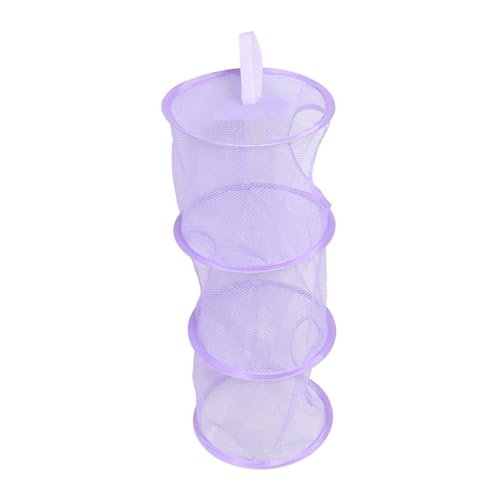 TOGEVAL Hängende Aufbewahrungstasche mit Fächern Mesh Organizer für Kleidung Kinderzimmer Organizer Faltbar Platzsparend Violett TOGEVAL Hängende Aufbewahrungstasche mit Fächern Mesh Organizer für Kleidung Kinderzimmer Organizer Faltbar Platzsparend Violett von TOGEVAL