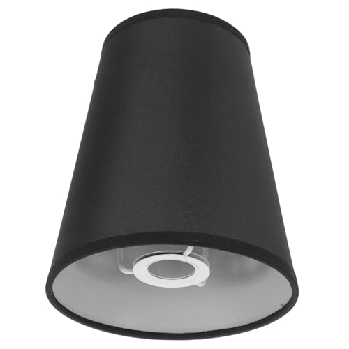 TOGEVAL Halbrunder Lampenschirm für Tischlampe Fassung Schwarz Stabile Materialien Modernes Design Dekorative Lampenabdeckung für Schlafzimmer Wohnzimmer und Arbeitszimmer von TOGEVAL