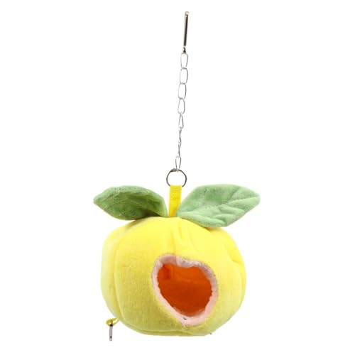 TOGEVAL Hamster Hängematte Warmes Kleintierbett Plüschhaus mit Abnehmbarem Waschbarem Kissen Für Hamster Chinchilla Kuscheliges Winternest Zubehör von TOGEVAL