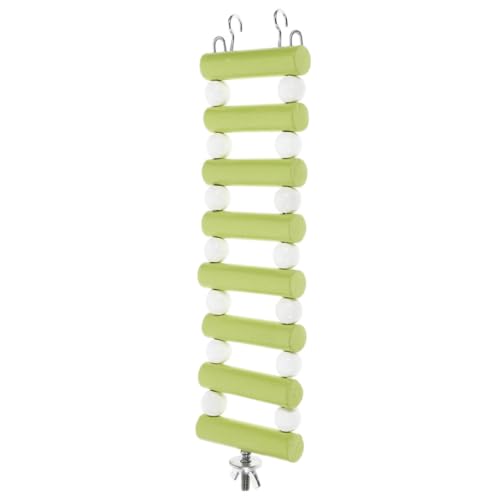 TOGEVAL Hamster Holzleiter Kletterbrücke mit Weißen Perlen Bissfest Geruchlos Vielseitiges Kletterspielzeug für Chinchillas Zwerghamster und Kleintiere im Käfig von TOGEVAL