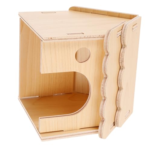 TOGEVAL Hamsterhaus aus Holz Kleines Versteck für Zwerghamster und Eichhörnchen Langlebiges Leichtes und Kratzfestes Kleintierhaus mit Gemütlichem Innenraum für Sicheren Schlaf und TOGEVAL Hamsterhaus aus Holz Kleines Versteck für Zwerghamster und Eichhörnchen Langlebiges Leichtes und Kratzfestes Kleintierhaus mit Gemütlichem Innenraum für Sicheren Schlaf und von TOGEVAL
