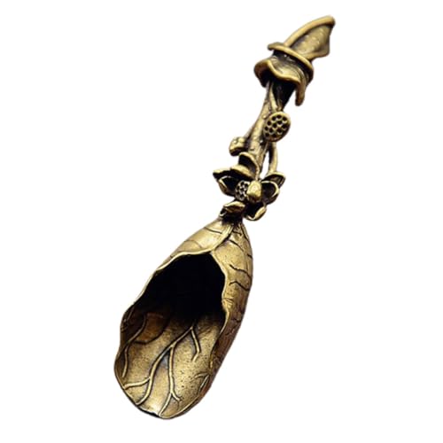 TOGEVAL Handgefertigter Messlöffel aus Massivem Messing für Losen Tee Kleiner Teeportionierer Robust Sicher und Vielseitig für Gongfu Teezeremonie und Teekunst Desktop Dekoration TOGEVAL Handgefertigter Messlöffel aus Massivem Messing für Losen Tee Kleiner Teeportionierer Robust Sicher und Vielseitig für Gongfu Teezeremonie und Teekunst Desktop Dekoration von TOGEVAL