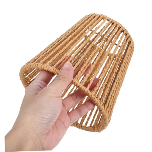 TOGEVAL Handgefertigter Papierseil Lampenschirm Deckenleuchte Ersatz Robust für Leichter Kompakter Pendelleuchten schirm im Landhausstil für Wohnzimmer Schlafzimmer Hotel Büro von TOGEVAL