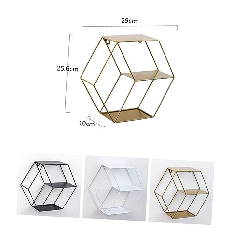 TOGEVAL Hexagon Wandregal aus Doppelschichtiger Aufbewahrungshalter Schwarz für Wohnzimmer Schlafzimmer Küche und Balkon ohne Nägel Minimalistisches Design für Bücher Pflanzen und TOGEVAL Hexagon Wandregal aus Doppelschichtiger Aufbewahrungshalter Schwarz für Wohnzimmer Schlafzimmer Küche und Balkon ohne Nägel Minimalistisches Design für Bücher Pflanzen und von TOGEVAL