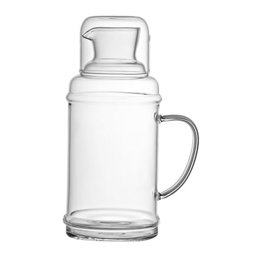 TOGEVAL Hitzebeständiger Wasserkrug Transparenter Haushaltsteekessel mit Sicherem Ausgießer und Spritzschutz Bruchsicherer Großer Trinkwasserbehälter für Küche und Zuhause von TOGEVAL