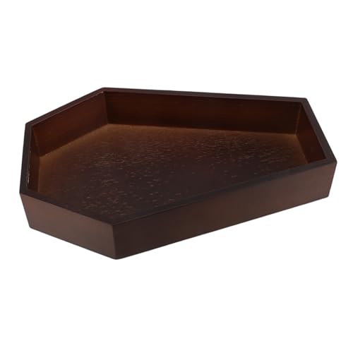 TOGEVAL Holz Sarg Tablett Halloween Servierplatte Coffin-förmig Spukiges Snack Tablett für Süßigkeiten und Dekorationen Stabiles Holz Vielseitig Nutzbar für Party und Heimdeko von TOGEVAL