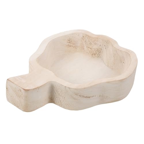 TOGEVAL Holz Servierplatte Kürbisform Robustes Massivholz Tablett für Käse Snacks und Obst Rustikales Design für Halloween Erntedankfest und Herbst Tragbares Küchen und Party von TOGEVAL