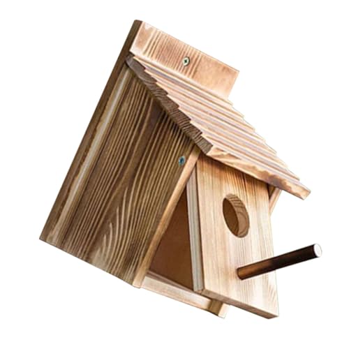 TOGEVAL Holz Vogelhaus zum Aufhängen Wetterfestes Outdoor Nistnest aus Massivem Kiefernholz Dekoratives Gartenhaus für Wellensittiche Natürlicher Schutz und Gemütlicher Schlafplatz TOGEVAL Holz Vogelhaus zum Aufhängen Wetterfestes Outdoor Nistnest aus Massivem Kiefernholz Dekoratives Gartenhaus für Wellensittiche Natürlicher Schutz und Gemütlicher Schlafplatz von TOGEVAL