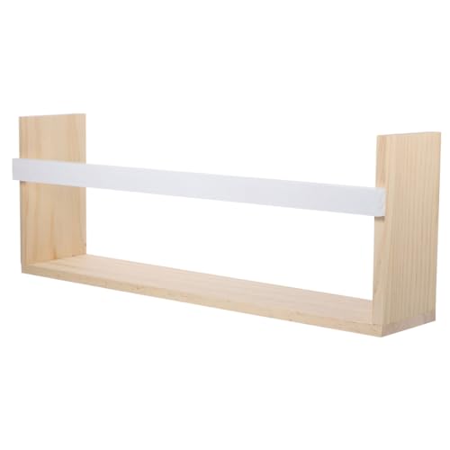 TOGEVAL Holz Wandregal Weiß Wandmontiertes Schwebe Regal Kompaktes Küchen und Schlafzimmer Wandboard Dekoratives Aufbewahrungsregal für Pflanzen Gewürze Parfums Kratzfest Klassisch von TOGEVAL
