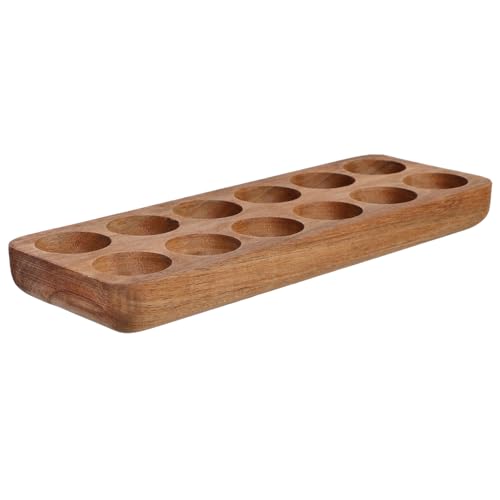 TOGEVAL Holz eierablage mit Glatter Oberfläche Robuster Eierhalter aus Holz für Küchenarbeitsplatte Minimalistisches Design für Stilvolle Eieraufbewahrung und Küchenorganisation von TOGEVAL
