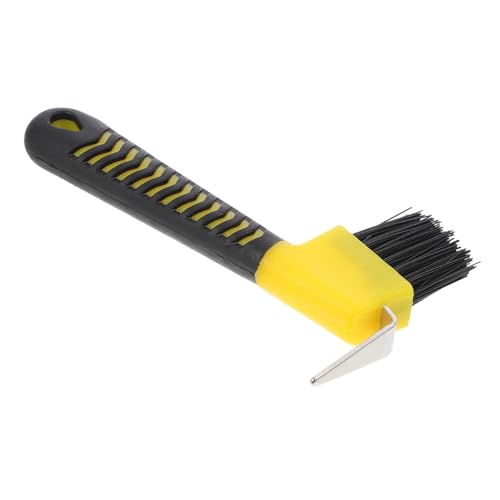 TOGEVAL Horse Grooming Werkzeug Hufkratzer mit Pinsel Langlebig Rostfrei Komfortabler Griff für Gründliche Pferde Hufpflege Zufällige Farbe Zufällige Farbe von TOGEVAL