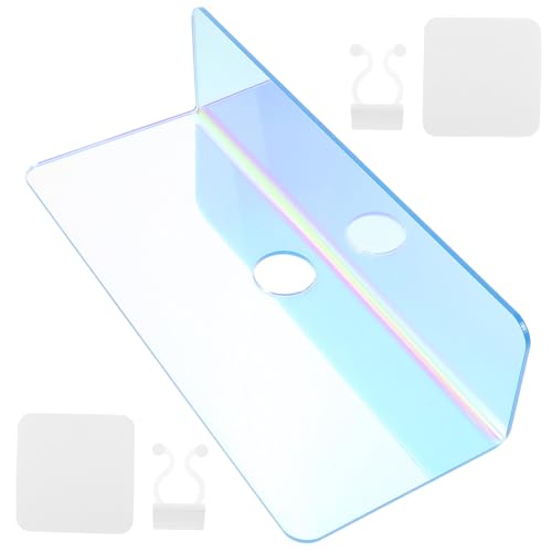 TOGEVAL Irideszierendes Acryl Wandregal Schwebendes Hängeregal Multifunktionales Aufbewahrungsregal Für Kosmetik Badezimmer Und Wohnzimmer Kleines Transparentes Wandregal Ohne Bohren von TOGEVAL