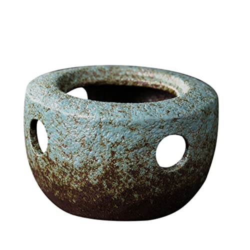 TOGEVAL Japanischer Teekannen Wärmer aus Hochwertiger Keramik Handgefertigtes Stövchen mit Retro Design Hitzebeständig und Langlebig für Zuhause Dekoratives Teekannen Heizgerät von TOGEVAL