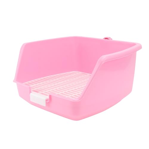 TOGEVAL Kaninchen Toilette mit Langlebiges Haustier Wc für Kleine Haustiere Wie Meerschweinchen und Chinchillas Kompakte und Tragbare Urin Pfanne aus Hochwertigem Einfach zu Reinigen von TOGEVAL