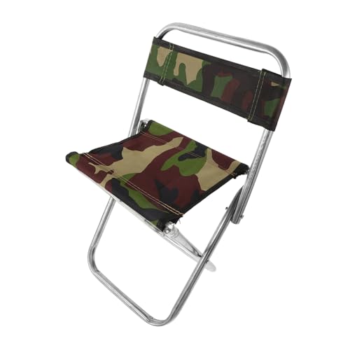 TOGEVAL Faltstuhl Campingstuhl Mit Getränkehalter Großer Tragbarer Anglerstuhl Für Outdoor-aktivitäten Klappbarer Und Campingstuhl Im Camouflage-Design Für Garten Und Angeln von TOGEVAL