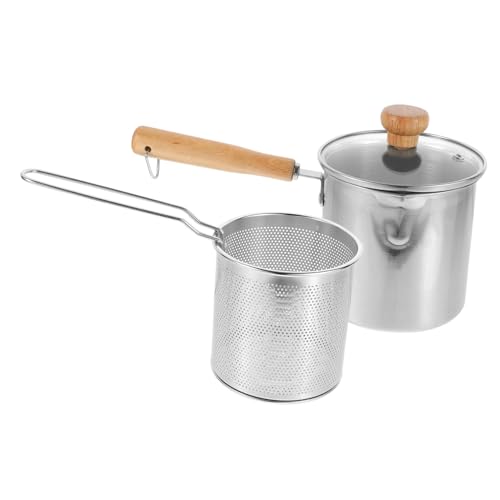 TOGEVAL Kleiner Edelstahl Fritteusentopf mit Fry Basket und Glasdeckel Kompakt Energiesparend Spülmaschinengeeignet Sicherer Griff für Fettarmes Frittieren zu Hause TOGEVAL Kleiner Edelstahl Fritteusentopf mit Fry Basket und Glasdeckel Kompakt Energiesparend Spülmaschinengeeignet Sicherer Griff für Fettarmes Frittieren zu Hause von TOGEVAL