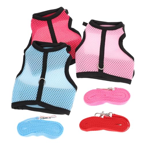 TOGEVAL Kleintier Geschirr Leine Set für Kaninchen und Frettchen Atmungsaktives Material Verstellbar Bequemes Bunny Geschirr für Outdoor und Set in Rosa Hellblau TOGEVAL Kleintier Geschirr Leine Set für Kaninchen und Frettchen Atmungsaktives Material Verstellbar Bequemes Bunny Geschirr für Outdoor und Set in Rosa Hellblau von TOGEVAL