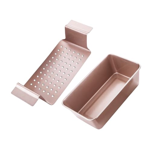 TOGEVAL Kohlenstoffstahl Brotbackform Roségold Antihaft Kastenform für Toast und Backform Küchenform für Zuhause Backen Schnelles Gleichmäßiges Erhitzen Leicht zu Reinigen Vielseitig von TOGEVAL