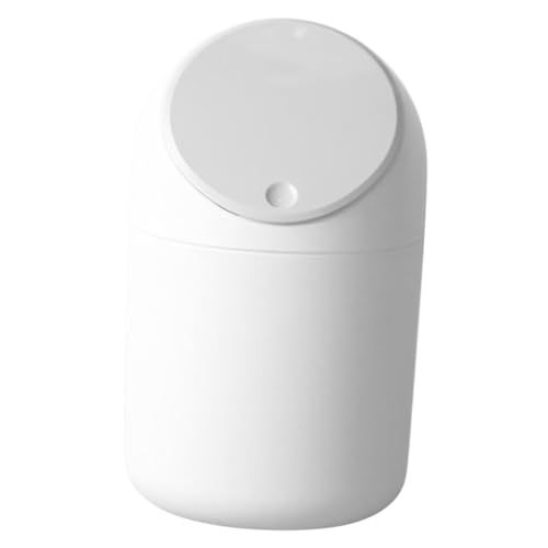 TOGEVAL Kompakter Abs Desktop Mülleimer mit Druckdeckel Kleiner Vielseitiger Abfalleimer für Auto Büro Küche und Wohnzimmer Platzsparende Tisch Aufbewahrungsbox Sicher und Praktisch für von TOGEVAL