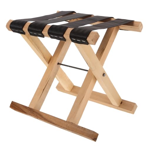 TOGEVAL Kompakter Klapphocker Faltbarer Campingstuhl Faltbar Leichter Angelstuhl Outdoor Faltbarer Sitzhocker Klein Tragbar für Camping Angeln Garten Freizeit von TOGEVAL