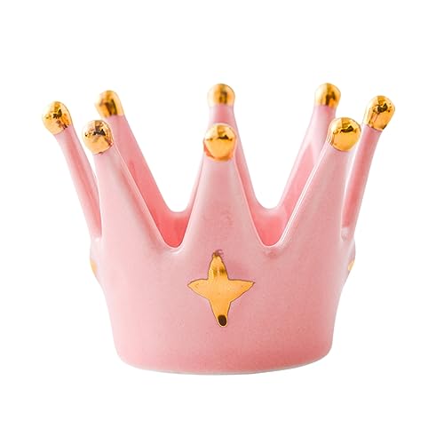 TOGEVAL Krone Kerzenständer aus Keramik Eleganter Dekorationsartikel für Zuhause Multifunktional als Schmuckablage Kerzenhalter und Tischdeko Rosa TOGEVAL Krone Kerzenständer aus Keramik Eleganter Dekorationsartikel für Zuhause Multifunktional als Schmuckablage Kerzenhalter und Tischdeko Rosa von TOGEVAL