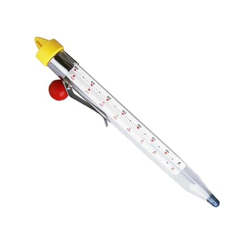 TOGEVAL Küchen Thermometer aus Glas für Zucker und Sirup Präzises Kochthermometer zum Backen Kochen und Süßigkeitenherstellung Hitzebeständig Farblich Sortiert für Backofen und von TOGEVAL
