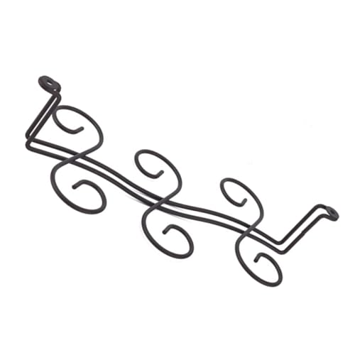 TOGEVAL Küchenregal mit Haken Bronze Multifunktionaler Becher und Tellerhalter Platzsparender Organizer für Tassen und Weingläser Geeignet für Küchen und Esszimmertheke von TOGEVAL