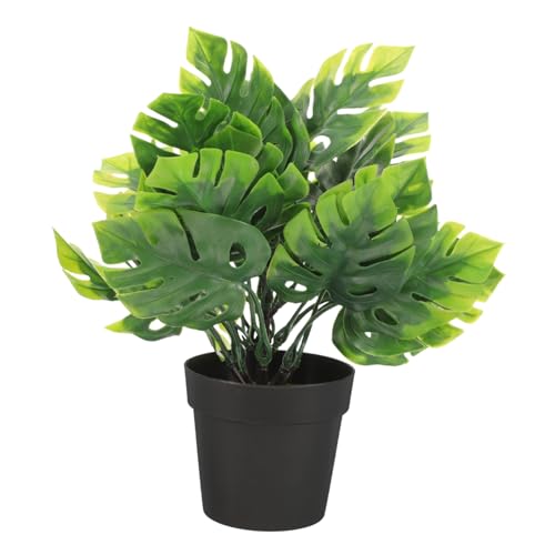 TOGEVAL Künstliche Mini Monstera Pflanze im Topf Pflegeleichtes Plastik Bonsai Ornament Dekorative Grüne Zimmerpflanze für Wohnzimmer Büro Küche Tisch Modernes Pflanzen deko Accessoire TOGEVAL Künstliche Mini Monstera Pflanze im Topf Pflegeleichtes Plastik Bonsai Ornament Dekorative Grüne Zimmerpflanze für Wohnzimmer Büro Küche Tisch Modernes Pflanzen deko Accessoire von TOGEVAL