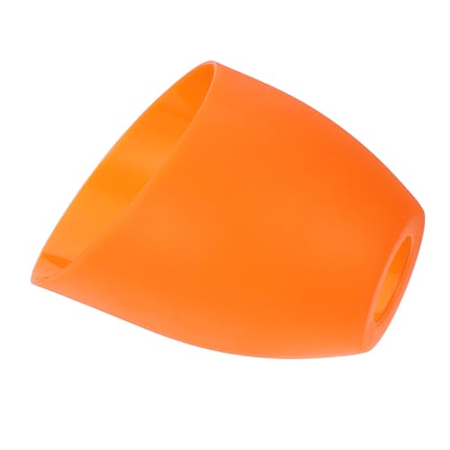 TOGEVAL Lampenschirm Kunststoff Hufeisenform Geneigter Lampenschirm Ersatzschirm für Tisch Stehlampe Wohnraum Dekoration Orange Mittelloch von TOGEVAL