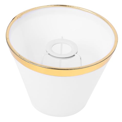TOGEVAL Lampenschirm aus Stoff Weiß Kleiner Tischlampenschirm Rustikal und Modern Passend für Wohnzimmer Schlafzimmer Hängelampe und Tischlampe Dekorativ und Vielseitig Einsetzbar von TOGEVAL