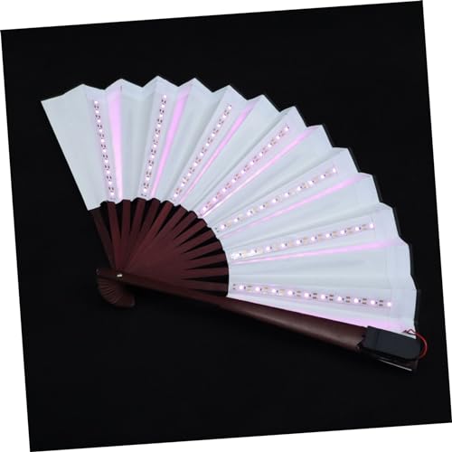 TOGEVAL Leichter Faltventilator Mit Led-leuchtendeffekt Leistungsventilator Für Bühnenperformance Halteventilator-Requisite Für Tanz Und Party TOGEVAL Leichter Faltventilator Mit Led-leuchtendeffekt Leistungsventilator Für Bühnenperformance Halteventilator-Requisite Für Tanz Und Party von TOGEVAL