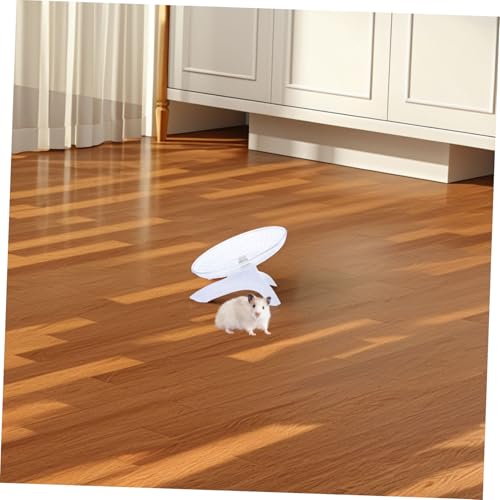 TOGEVAL Leises Hamsterrad Laufrad für Zwerghamster und Kleine Nager Geräuscharmes Sicheres Saucer Design Stabil Befestigbar für Käfig Fördert Aktives Training und Ruhigen Schlaf von TOGEVAL