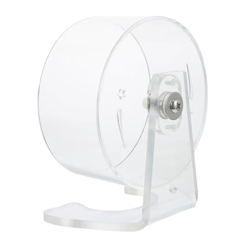 TOGEVAL Leises Hamsterrad mit Ständer Laufrad für Kleine Haustiere Geräuscharm Robust Transparent Geeignet für Mäuse Zwerghamster Rennmäuse Kleintiere von TOGEVAL