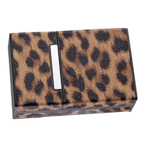 TOGEVAL Leopard Muster Zigarettenetui Tragbare Zigarettenschachtel aus PU Robust Leicht Praktisch Kreative Aufbewahrungsbox Für TOGEVAL Leopard Muster Zigarettenetui Tragbare Zigarettenschachtel aus PU Robust Leicht Praktisch Kreative Aufbewahrungsbox Für von TOGEVAL