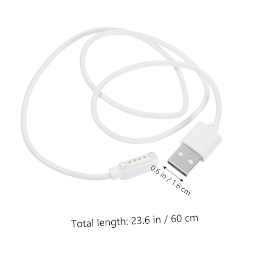TOGEVAL Magnetisches Pin Smartwatch Ladekabel USB Kabel Stabiles Abs Kupfer Material Tangle Design Sicheres Ladegerät mit Überladeschutz Kompatibel für Smartwatches und Kindertelefon von TOGEVAL