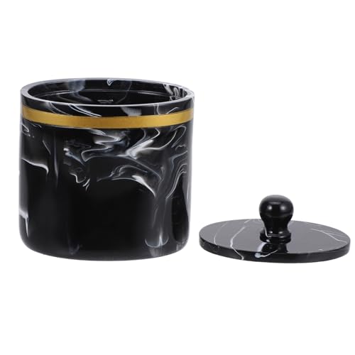 TOGEVAL Marmor Muster Wattepad Box mit Deckel Resin Aufbewahrungsbox für Wattestäbchen und Zahnstocher Stabile Kompakte Kosmetikbox für Badezimmer Schützender Deckel gegen Feuchtigkeit TOGEVAL Marmor Muster Wattepad Box mit Deckel Resin Aufbewahrungsbox für Wattestäbchen und Zahnstocher Stabile Kompakte Kosmetikbox für Badezimmer Schützender Deckel gegen Feuchtigkeit von TOGEVAL