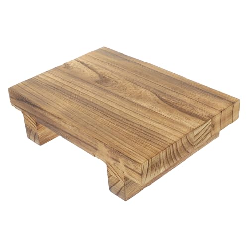 TOGEVAL Massiver Holz Tritthocker mit Rutschfester Gummiauflage Stabiler Kindergarten Desktop hocker Vielseitig für Büro Wohnzimmer Schlafzimmer und Balkon Langlebig und Wartungsarm von TOGEVAL