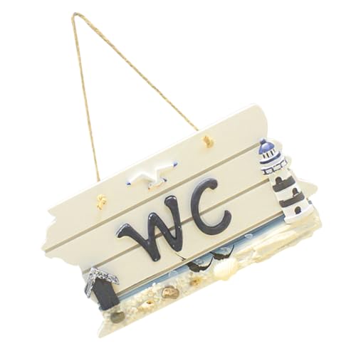 TOGEVAL Mediterranes Wc schild aus Hochwertigem Holz Kreative Hängende Türtafel im Leuchtturm design Einfache Frische Badezimmerdekoration Einsetzbar für Bad und Öffentliche Toiletten TOGEVAL Mediterranes Wc schild aus Hochwertigem Holz Kreative Hängende Türtafel im Leuchtturm design Einfache Frische Badezimmerdekoration Einsetzbar für Bad und Öffentliche Toiletten von TOGEVAL