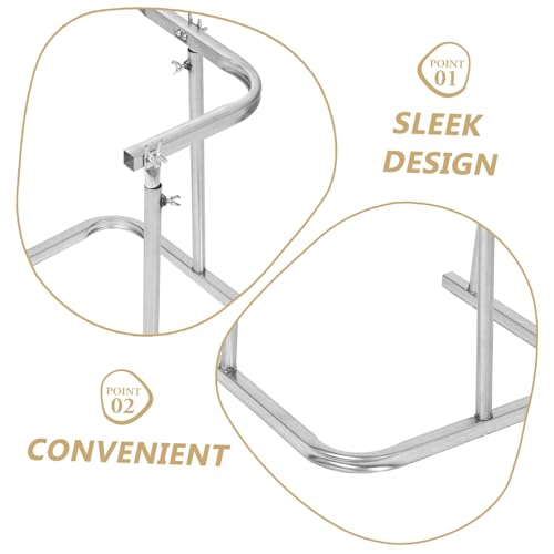 TOGEVAL Metall Müllsack Halterung Robustes Outdoor Ständer Zubehör für Gartensack und Erntebeutel Vielseitig Einsetzbar für Getreide Verpackung und Camping Silber von TOGEVAL