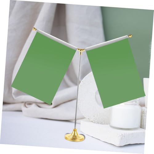 TOGEVAL Metall Tischflaggenhalter Stabiler Schreibtisch Fahnenständer Leichter Flaggenhalter für Büro Desktop Nationalflagge Geeignet Platzsparend Tragbar von TOGEVAL
