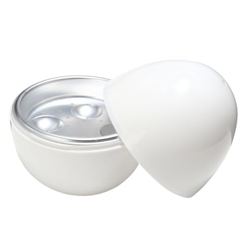 TOGEVAL Mikrowellen Eierkocher Rund Eier Kapazität Dampfgaren aus PP Aluminiumlegierung Sicher Automatisch Temperaturkontrolle Schnelles Kochen zu Hause von TOGEVAL