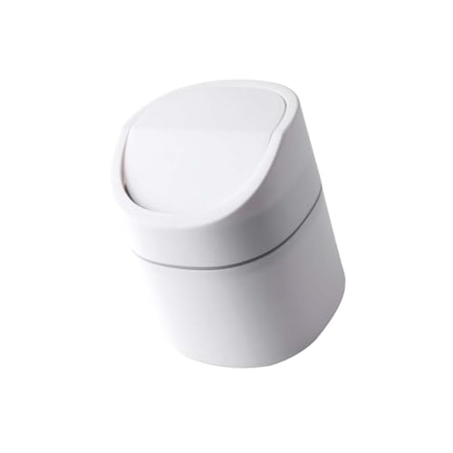 TOGEVAL Mini Desktop Müllbehälter mit Druckdeckel Weiß Kompakter Tragbarer Abfallbehälter aus Robustem PP für Büro Küche Bad und Auto TOGEVAL Mini Desktop Müllbehälter mit Druckdeckel Weiß Kompakter Tragbarer Abfallbehälter aus Robustem PP für Büro Küche Bad und Auto von TOGEVAL